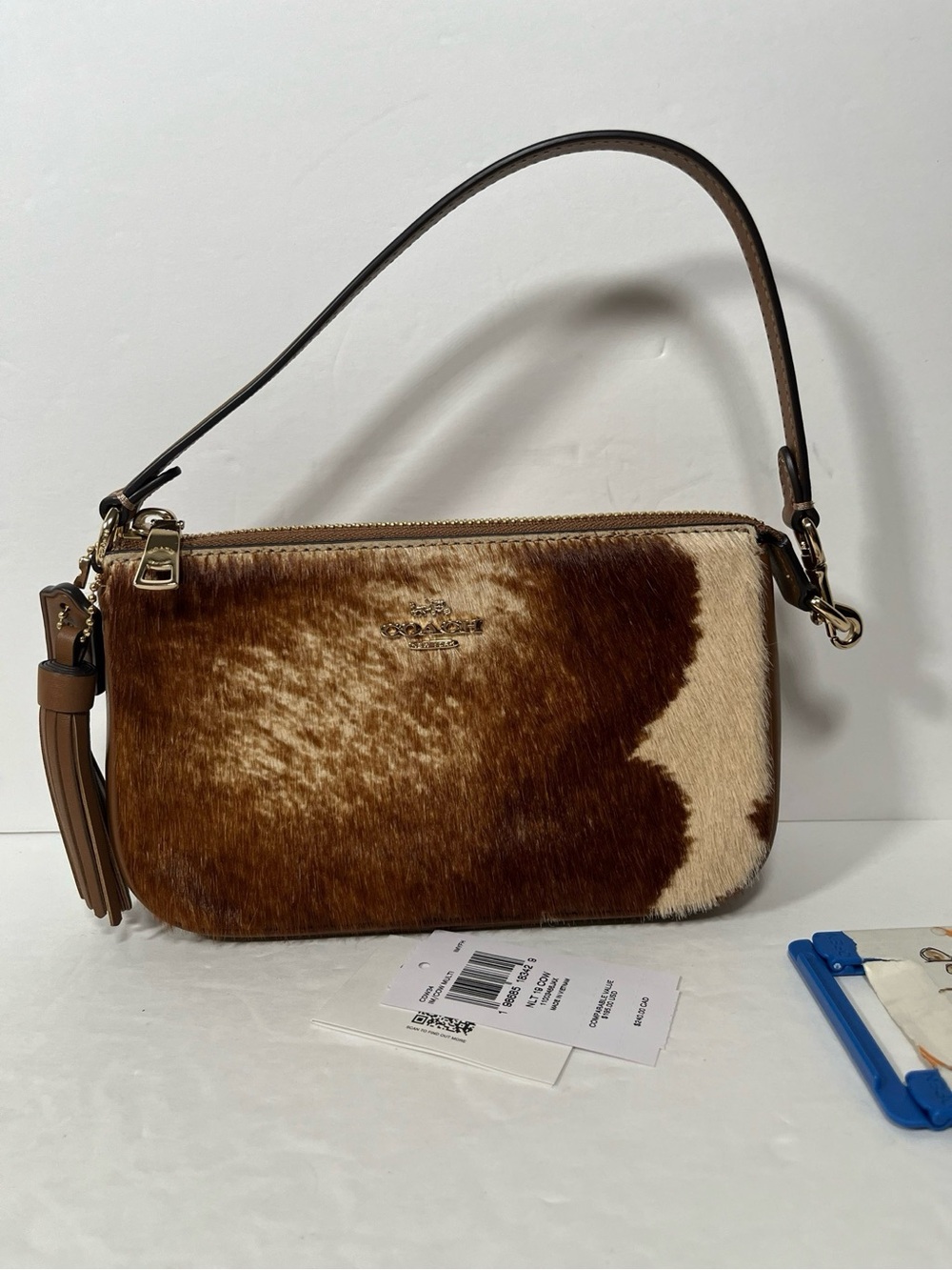 Coach Nolita 19In Haircalf With Cow Print NWT